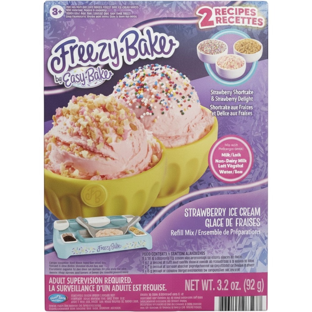 Freezy-Bake‎ by Easy-Bake. Chocolate& Strawberry, Ice Cream Refill Mix, LOT OF 2